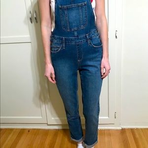 Universal Thread blue jean cuffed overalls